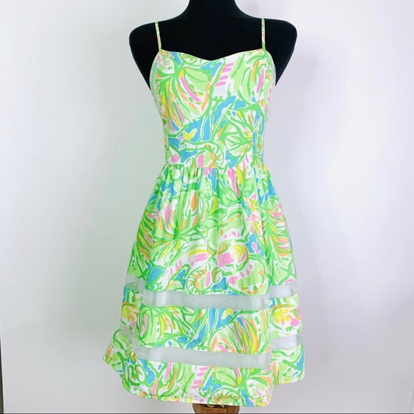 EUC Lilly Pulitzer Elephant Ears Ollie Dress 0 - Picture 1 of 4